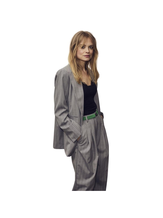 Co Couture PricillaCC Pin Wide Long Pant 138 Light Grey