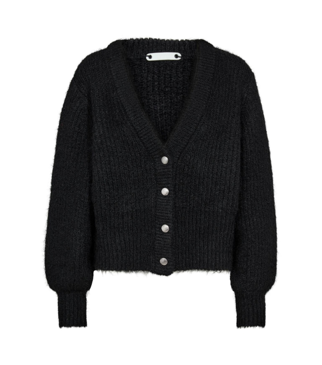 Co Couture CoralieCC Button Rib Knitt 96 Black