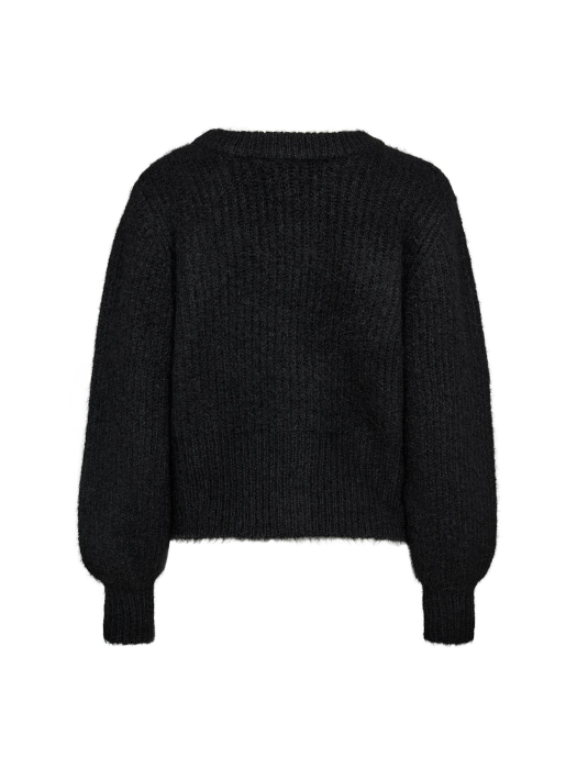 Co Couture CoralieCC Button Rib Knitt 96 Black