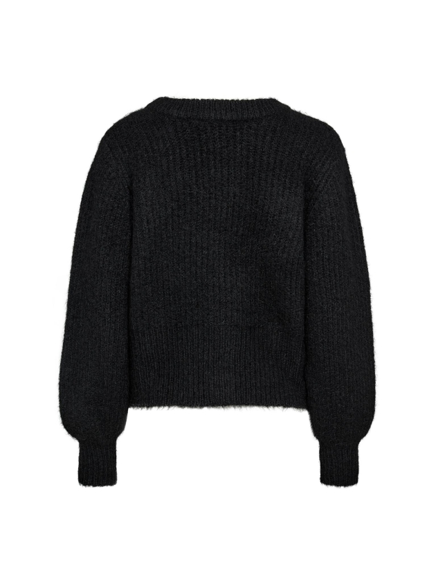 Co Couture CoralieCC Button Rib Knitt 96 Black