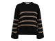 Co Couture MajaCC O-Button Stripe Knit 96 Black