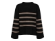 Co Couture MajaCC O-Button Stripe Knit 96 Black