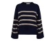 Co Couture MajaCC O-Button Stripe Knit 120 Navy