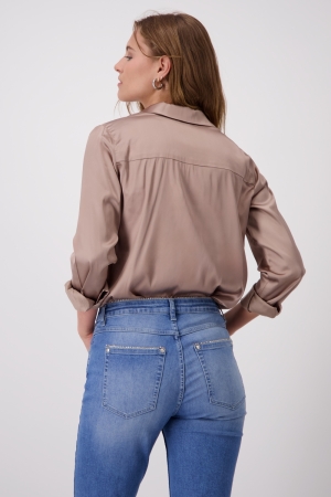 Monari Bluse 553 Milk chocolate gem