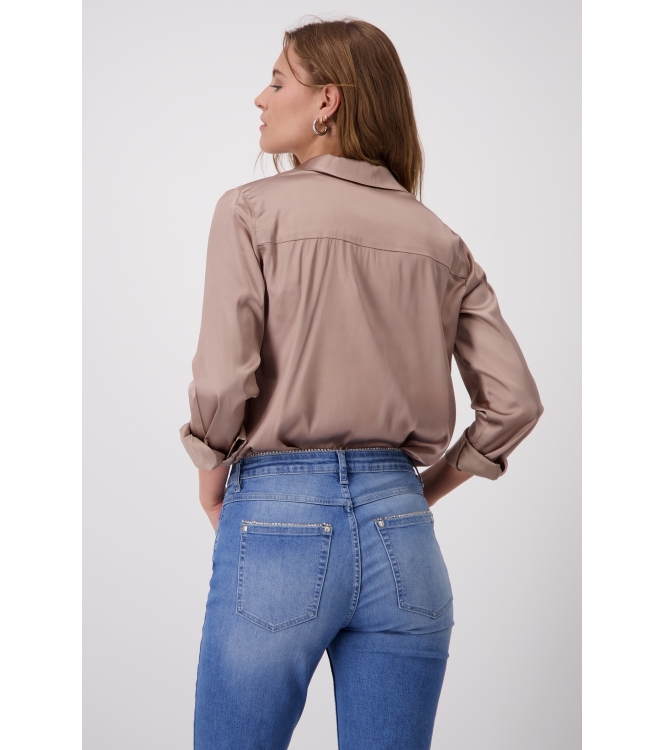 Monari Bluse 553 Milk chocolate gem