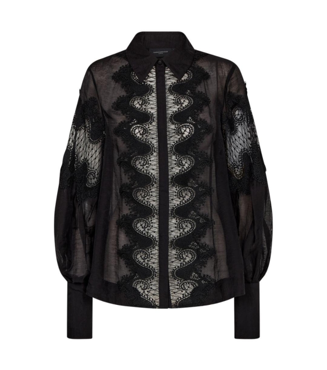 Copenhagen Muse Shirt w lace Black