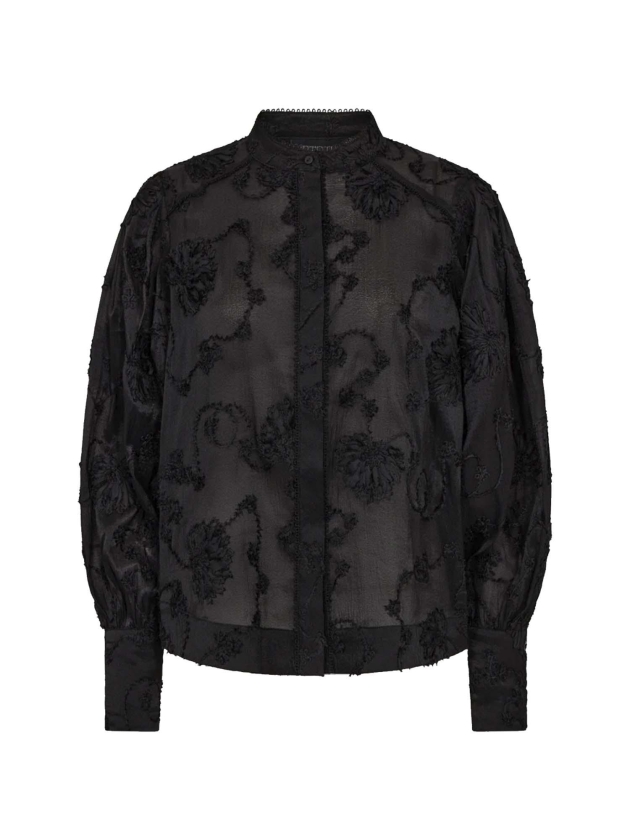 Copenhagen Muse Shirt with lace Black