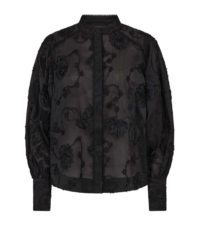 Copenhagen Muse Shirt with lace Black