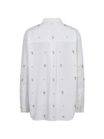 Copenhagen Muse Long sleeve shirt w rhinestones Bright white