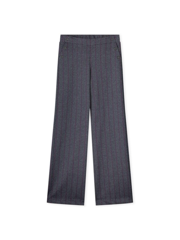 Kyra trousers herringbone 430 deep blue