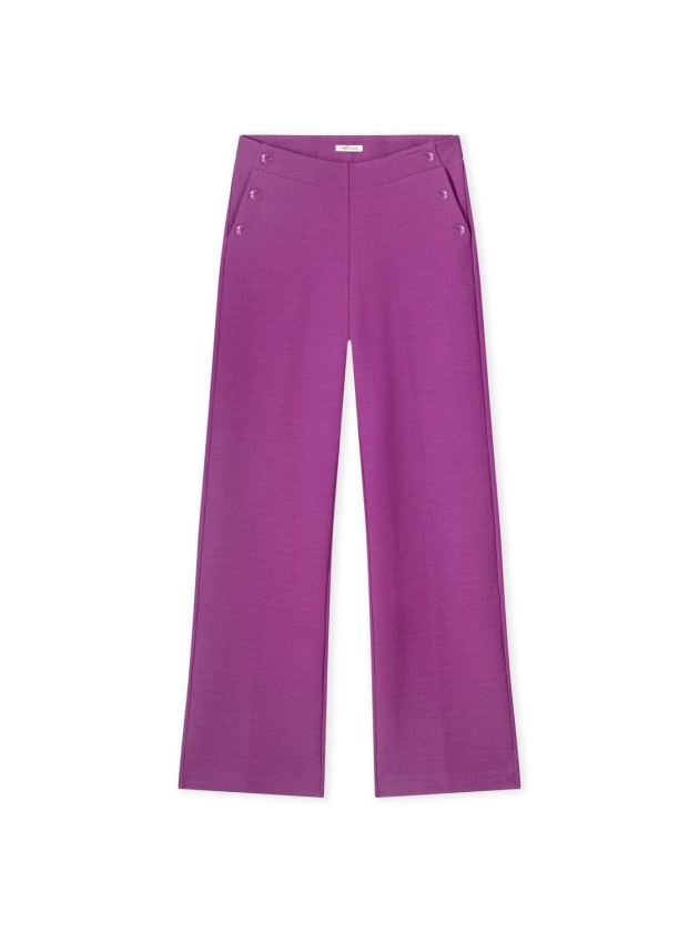 Kyra trousers sidezipper structured jersey 540 orchid