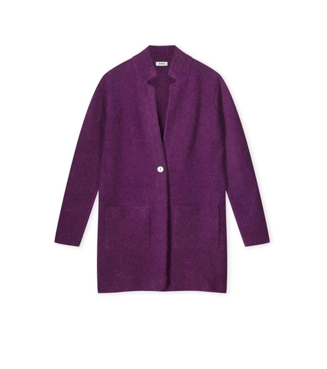 Kyra midi wool blend cardigan 540 orchid