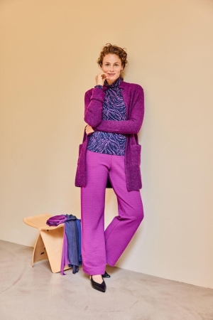 Kyra midi wool blend cardigan 540 orchid