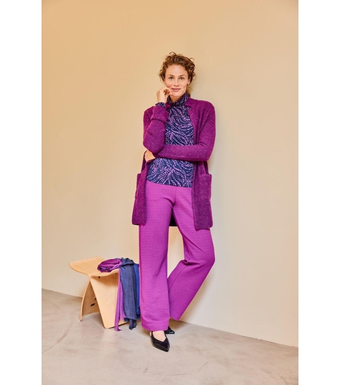 Kyra midi wool blend cardigan 540 orchid