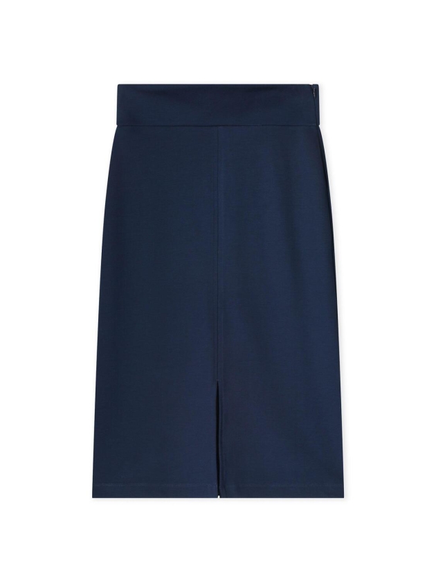 Kyra midi skirt slit 430 deep blue