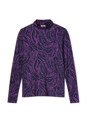 Kyra turtle top dot print 430 deep blue
