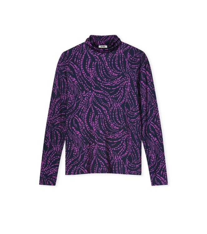 Kyra turtle top dot print 430 deep blue