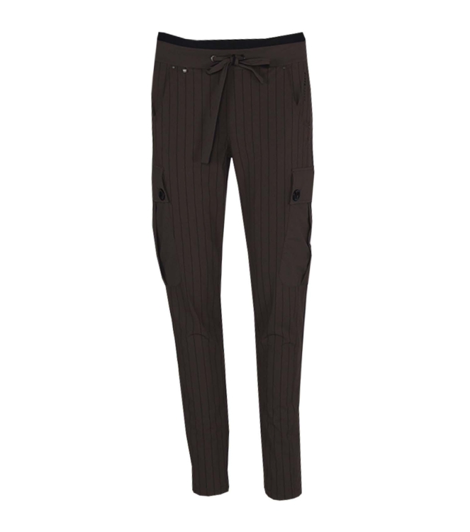 ZIP73 Broek cargo pinstripe Taupe