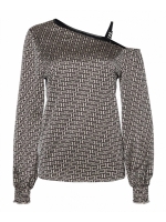 ZIP73 Top A-symm. graphic Zwart/Champ