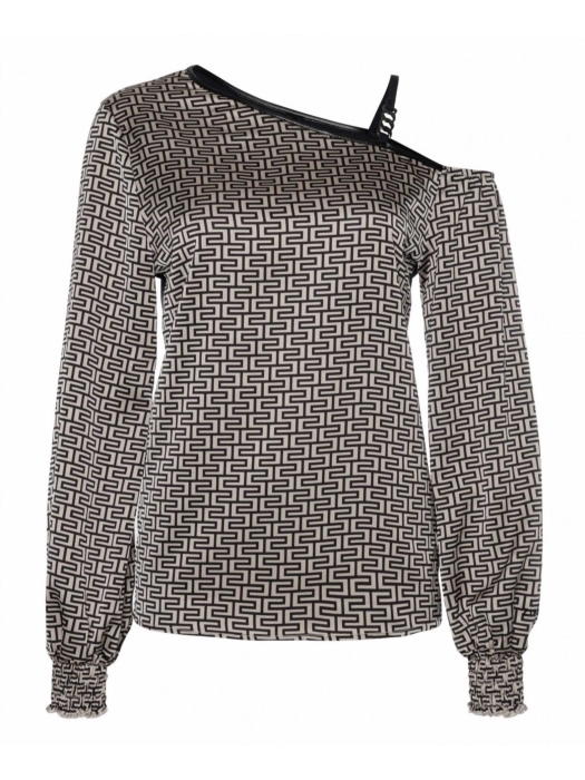 ZIP73 Top A-symm. graphic Zwart/Champ