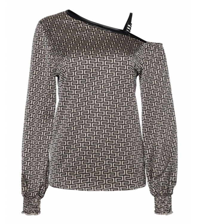 ZIP73 Top A-symm. graphic Zwart/Champ
