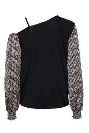 ZIP73 Top A-symm. graphic Zwart/Champ