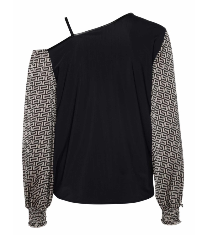 ZIP73 Top A-symm. graphic Zwart/Champ