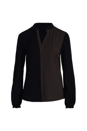 ZIP73 Top never ending graphic Taupe