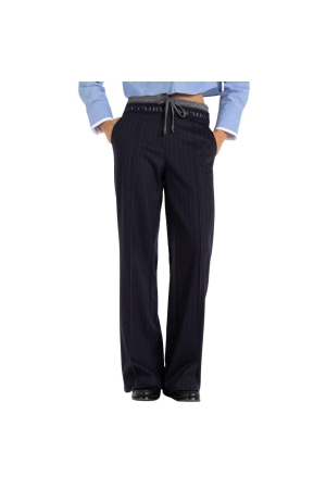 Cambio Ava double jogg 841 Dark navy fine pine strip