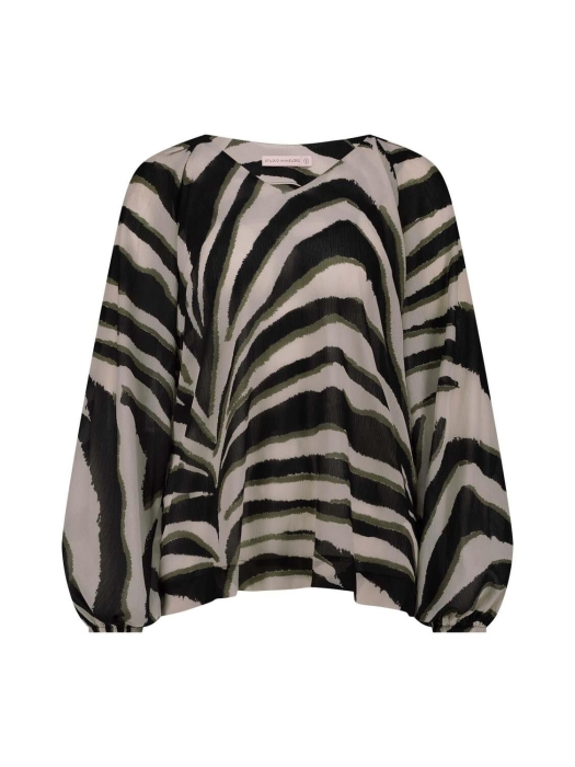 Studio Anneloes Elain zebra crepe top 1474 kit/ new army