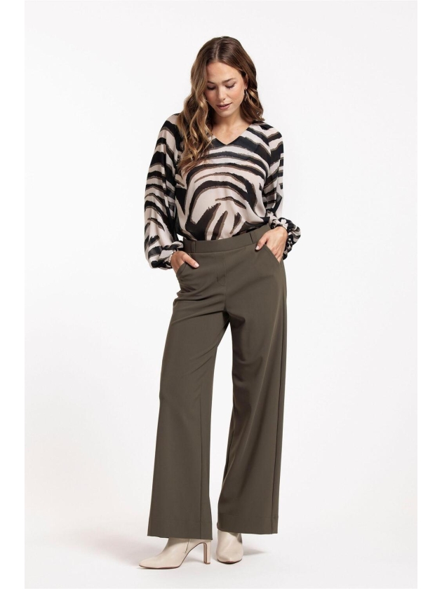 Studio Anneloes Elain zebra crepe top 1474 kit/ new army