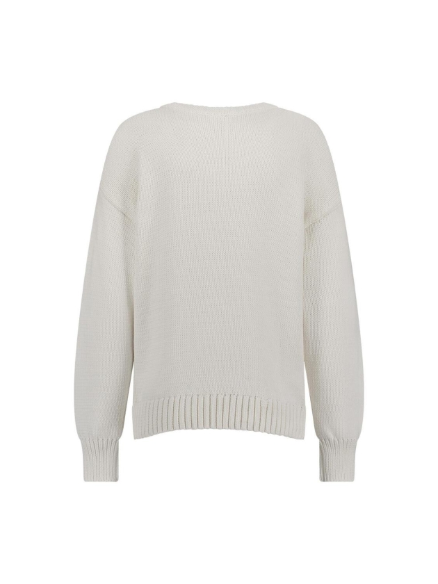 Studio Anneloes Valerie chunky flower pullover 1100 off white