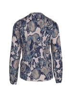 Freequent Printed blouse Moonbeam w. dusty turquoise