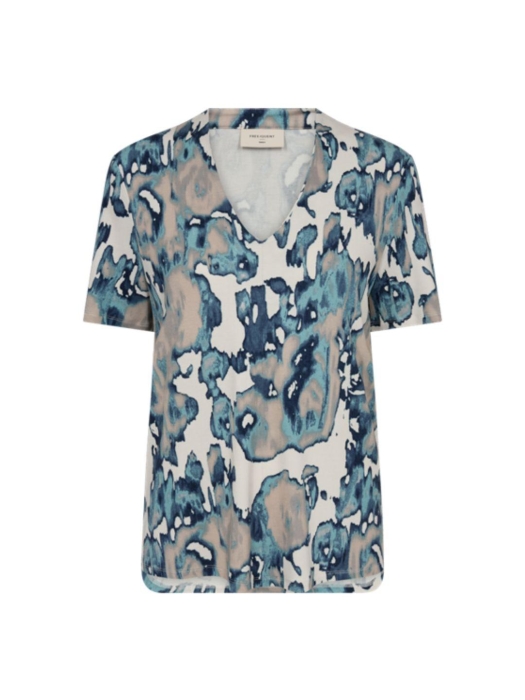 Freequent Graphic printed blouse Moonbeam w. dusty 