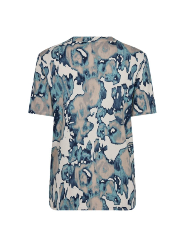 Freequent Graphic printed blouse Moonbeam w. dusty 