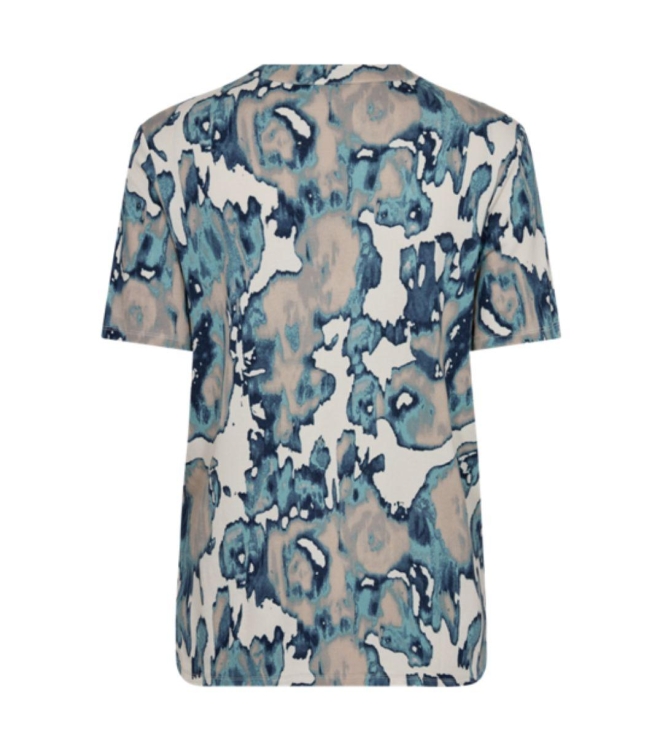 Freequent Graphic printed blouse Moonbeam w. dusty 
