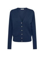 Freequent Plain gold button Vintage indigo melange