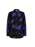 Freequent Printed shirt Black w. wedgewood