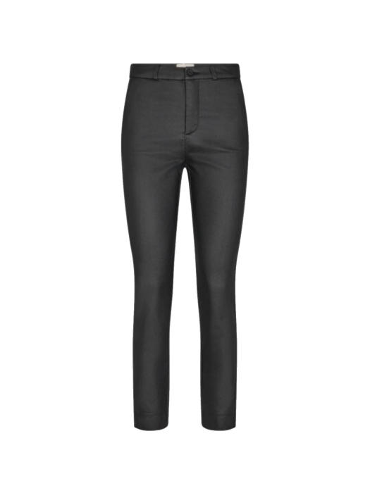 Freequent Full length coated power stretch fabric Black