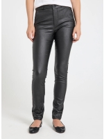 Freequent Full length coated power stretch fabric Black