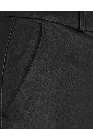 Freequent Full length coated power stretch fabric Black