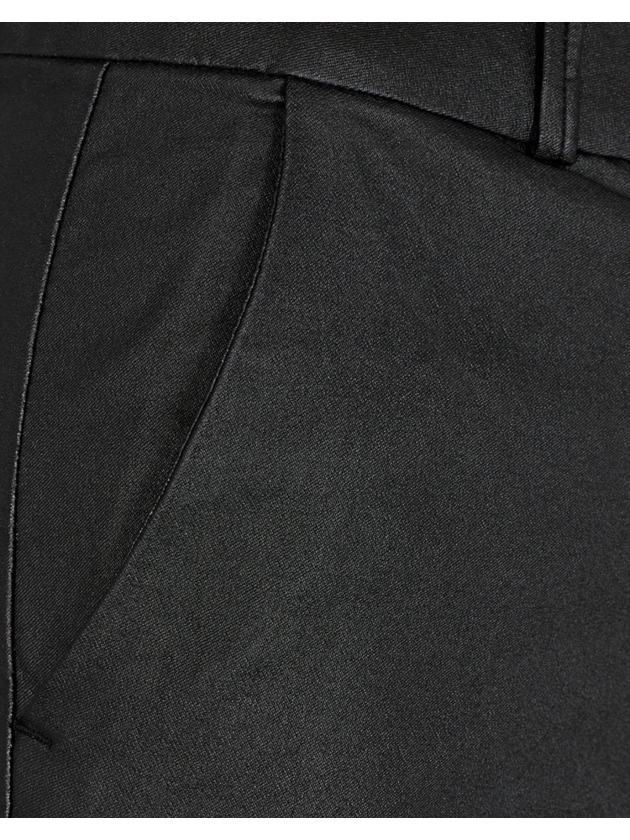 Freequent Full length coated power stretch fabric Black