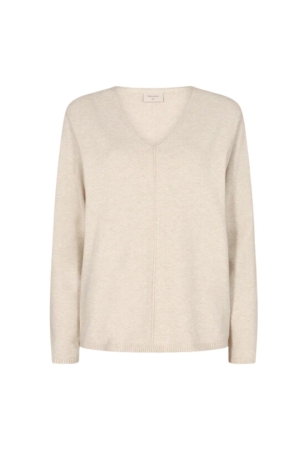 Freequent V-neck Moonbeam Melange