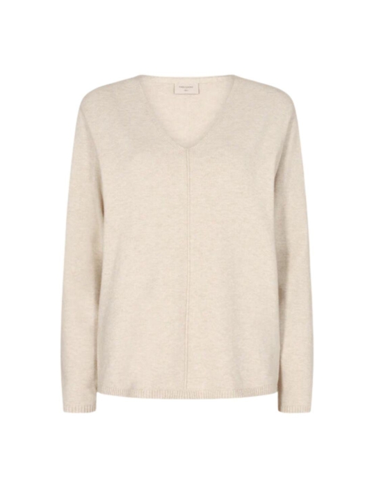 Freequent V-neck Moonbeam Melange