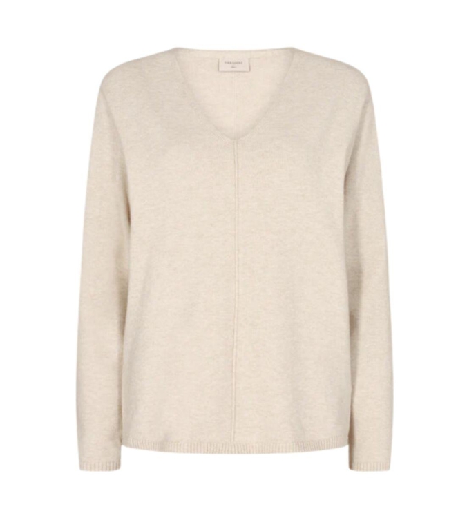 Freequent V-neck Moonbeam Melange