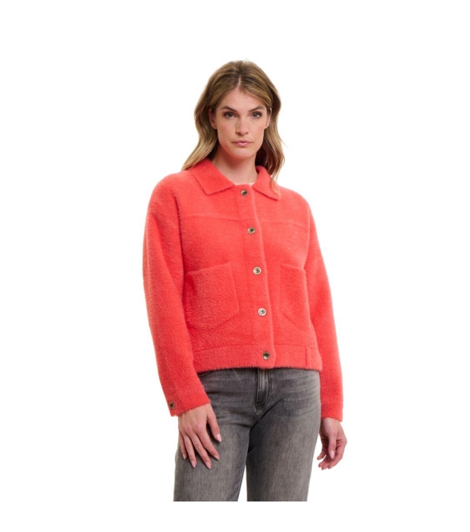 Rino en Pelle Boxy jacket 10261 hot coral