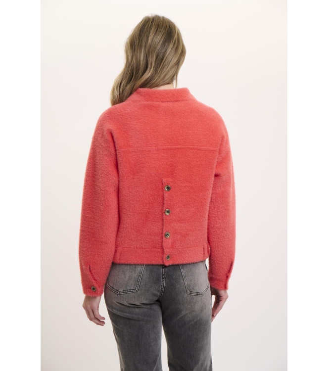 Rino en Pelle Boxy jacket 10261 hot coral