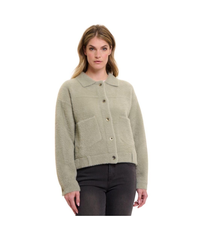 Rino en Pelle Boxy jacket 10812 dusty khaki