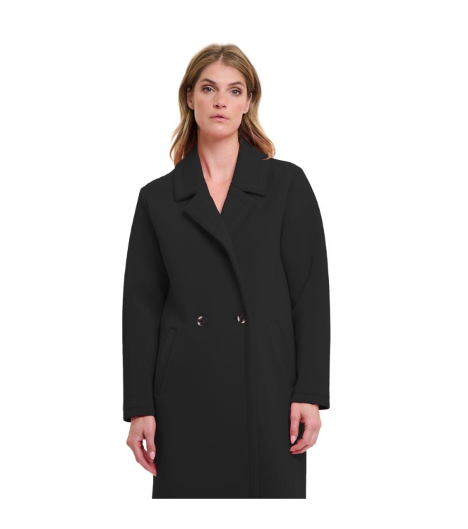 Rino en Pelle Double breasted coat 9900 black