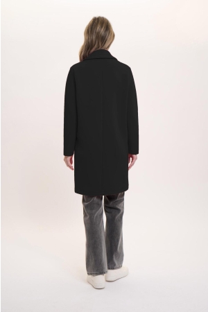 Rino en Pelle Double breasted coat 9900 black